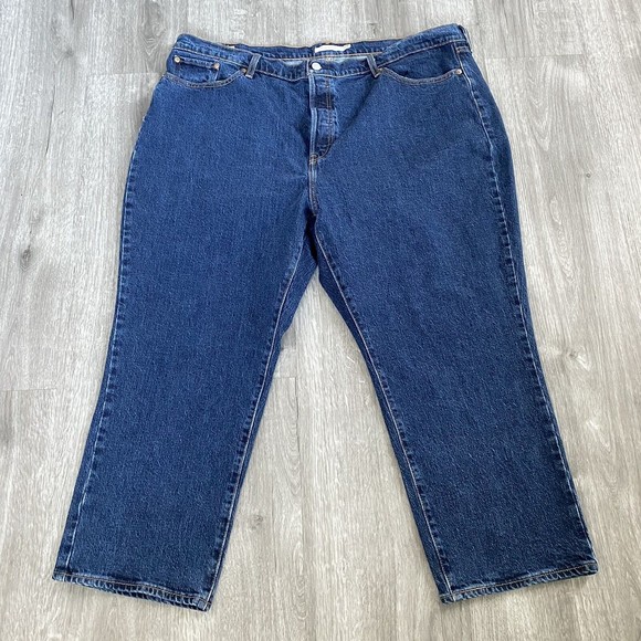 Levi's Women’s Premium Denim Wedgie Straight Leg Button Fly Jeans, Plus Size 24W - Picture 2 of 11